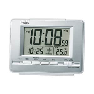 セイコークロック社製 PYXIS(ピクシス)温度表示付電波時計 NR535W 包装箱入り