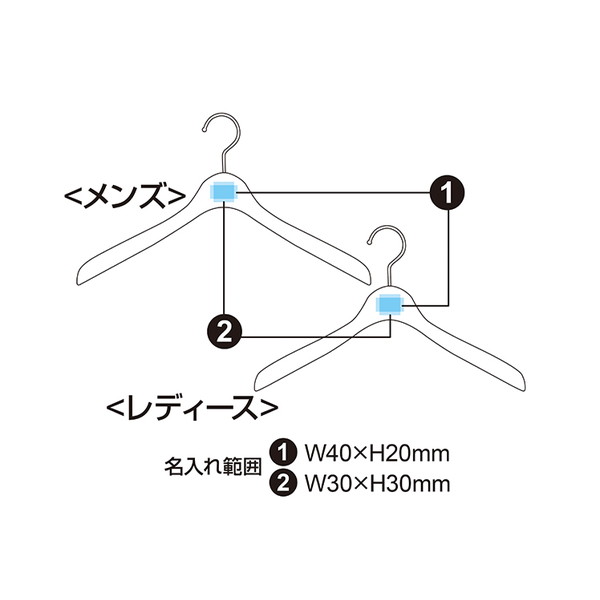 木製ハンガー（ナチュラル）15mm厚 持ち手付き包装箱入り