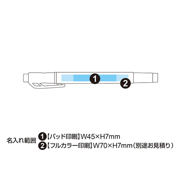 ぺんてる 蛍光ペン フィットライン SLW11 名入れ専用白軸