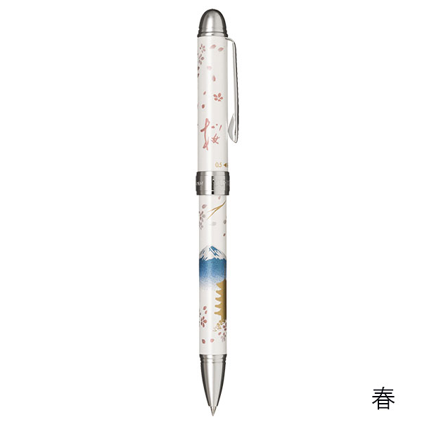 優美蒔絵 四季の富士 2色ボールペン シャープペン 記念品名入れ工房