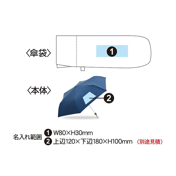 waterfront UVカット耐風折り畳み傘 包装箱入り