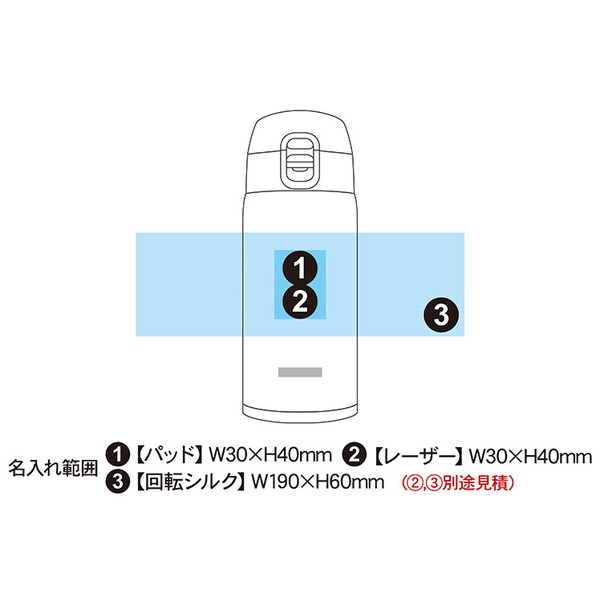 ピーコック ワンタッチ式 ステンレスボトル 400ml AKM-40