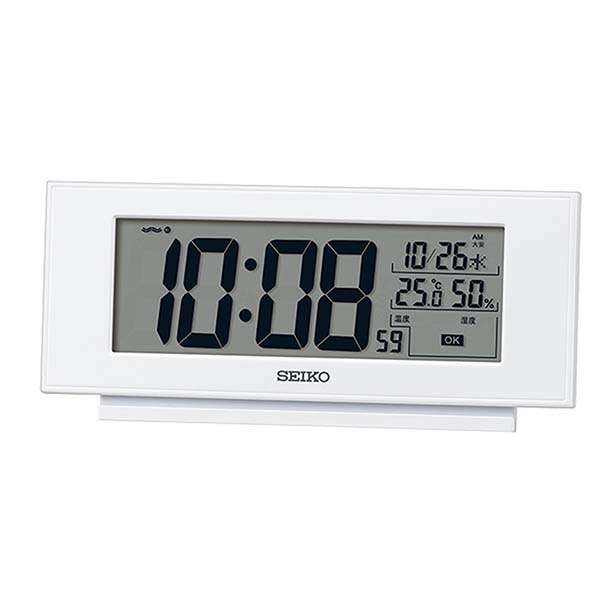 セイコー（SEIKO）快適環境ナビ付 目覚まし電波時計 SQ794 | 記念品名