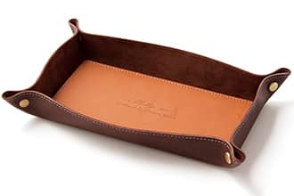 栃木レザー製 ヌメ革 トレイ M 記念品名入れ工房