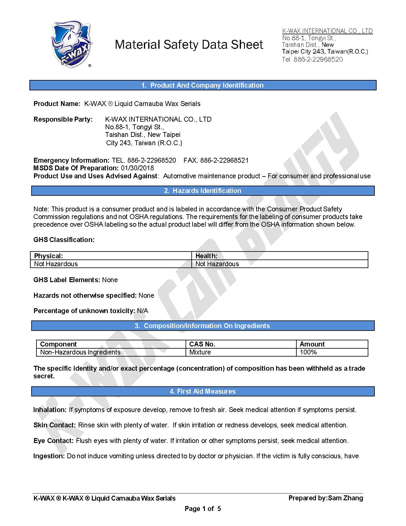 白棕櫚封體劑msds K Wax凱閎國際 汽車蠟 鍍膜 打蠟 鍍膜 洗車 Diy打蠟 汽車美容知識 汽車蠟分類 打蠟專家 洗車方法 美容保養