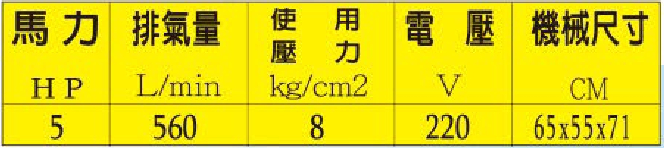 無油式空氣壓縮機OF-50N規格.jpg