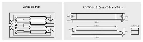 預熱啟動型電子安定器–FL,T8系列四燈Preheated activation type elec