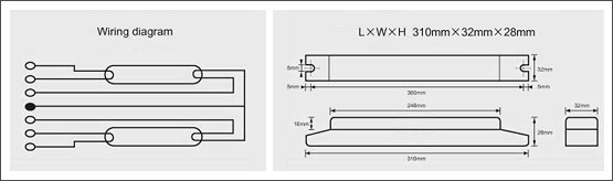 預熱啟動型電子安定器–FL,T8系列二燈Preheated activation type elec