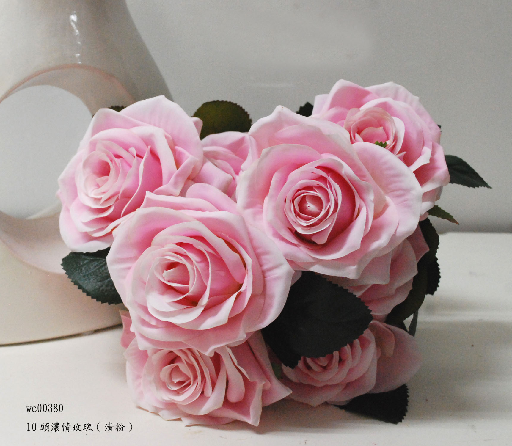 10頭濃情玫瑰(清粉).JPG
