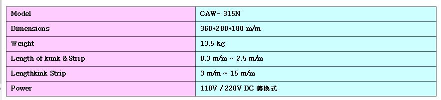 Electrical power wire stripping kinking machine表.J