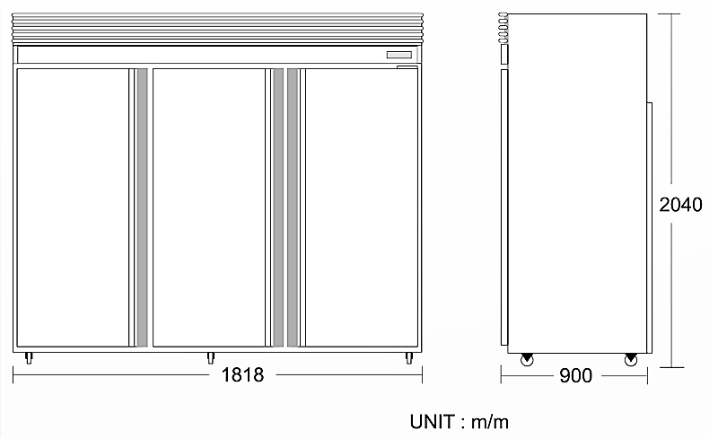 6呎不鏽鋼冷凍冷藏庫(單門)尺寸規格.png