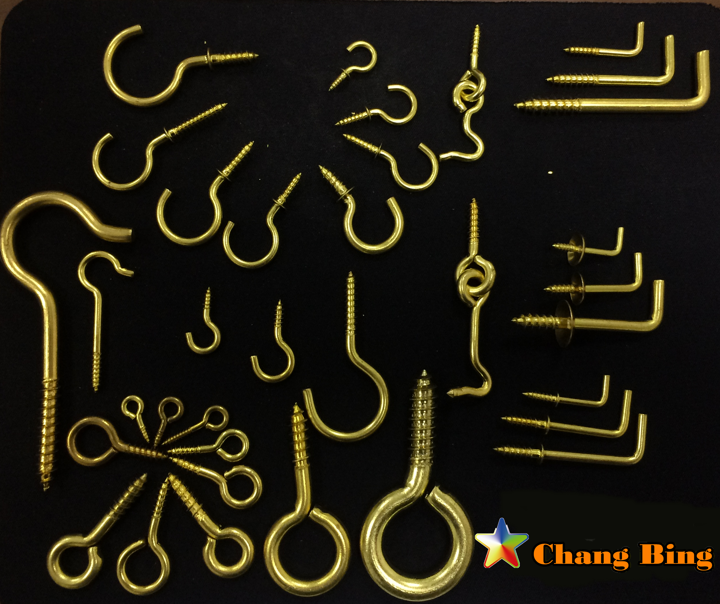 Chang Bing brass cup hook square hook screw hook 