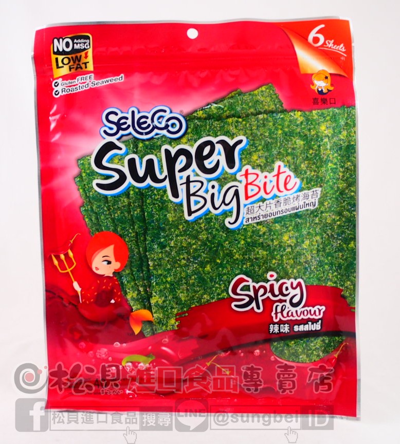 喜樂超大片香脆烤海苔(辣味)40g【8852116804452】.JPG