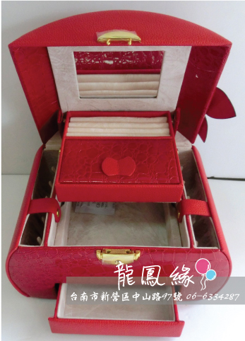 半圓玫瑰皮質化妝箱-紅.jpg