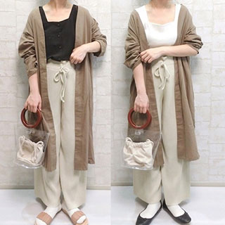 初秋コーデは“ロングカーディガン“をプラス♡残暑→秋にチェンジできる簡単コーデ