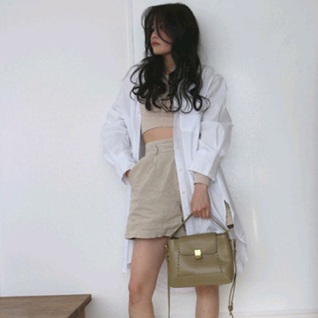 着回し力抜群♪ふんわり感が春らしいシャツワンピースコーデ