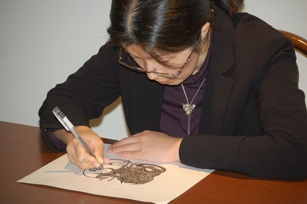 青山健一　「追いかけっこ」　アクリルＳ６号　真作保証　美品！メルヘンを描く画家！ ボールペンアート 極細密画アーティスト 「青山桂己」世界への