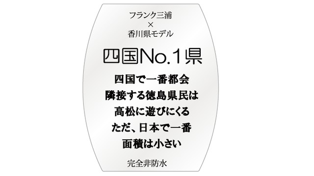 グリーン基調で香川の特色を多分野で抑えたフランク三浦・香川県モデル