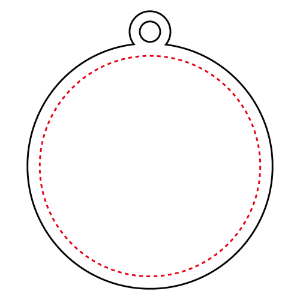 アクリルキーホルダー 丸型 (6cm)