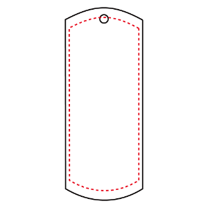 アクリルキーホルダー タグ型 (10cm)