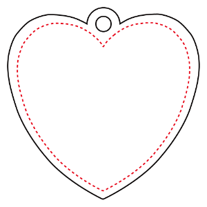 アクリルキーホルダー ハート型 (6cm)