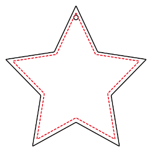 アクリルキーホルダー 星型 (10cm)