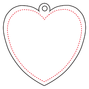 アクリルキーホルダー ハート型 (10cm)