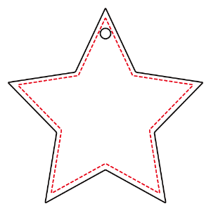 アクリルキーホルダー 星型 (6cm)