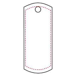 アクリルキーホルダー タグ型 (4cm)