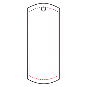 アクリルキーホルダー タグ型 (6cm)