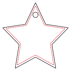 アクリルキーホルダー 星型 (4cm)