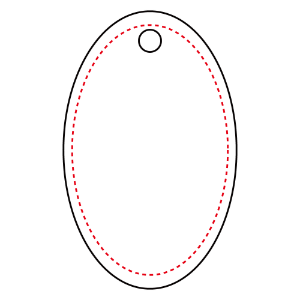 アクリルキーホルダー 楕円型 (4cm)