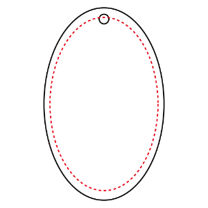 アクリルキーホルダー 楕円型 (10cm)