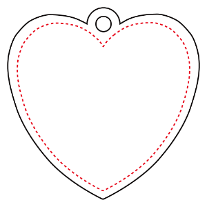 アクリルキーホルダー ハート形 (4cm)