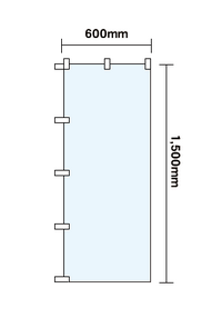 ショートのぼり (600mm x 1500mm)※5~6営業日
