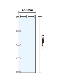 スリムショートのぼり (450mm x 1500mm)※5~6営業日