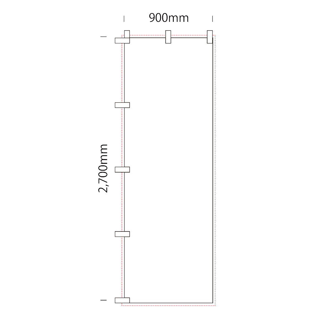 ジャンボのぼり (900mm x 2700mm)※5~6営業日