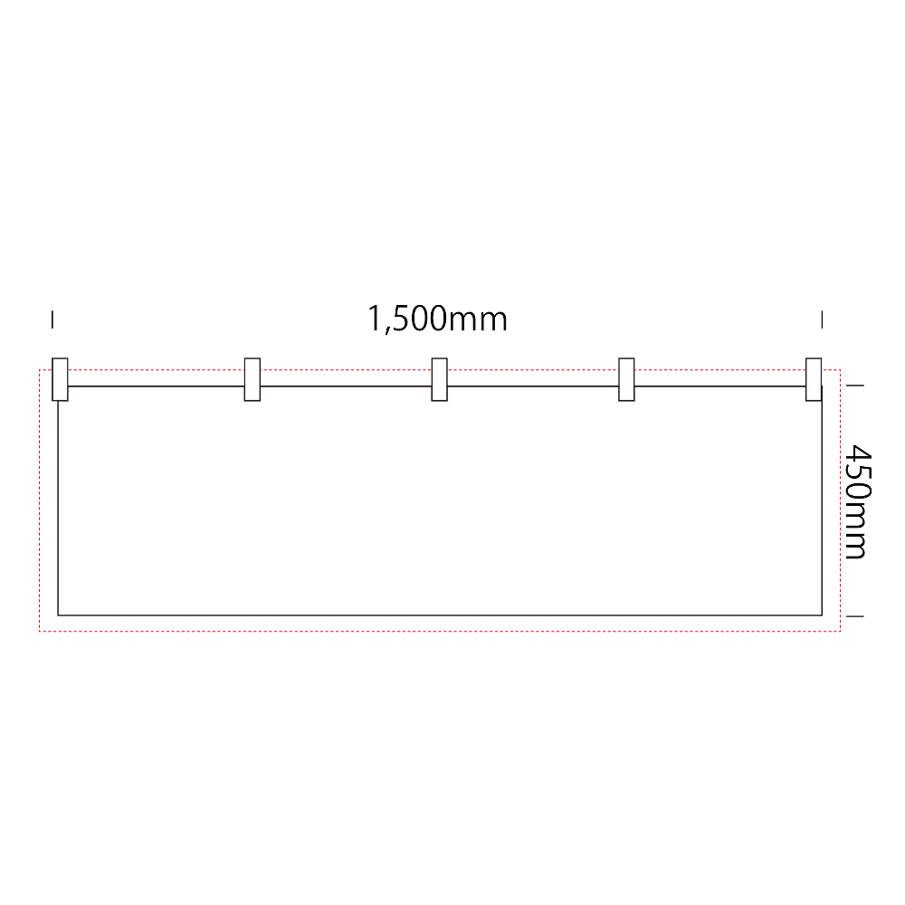 ショートスリム横幕 (1500mm x 450mm)※5~6営業日