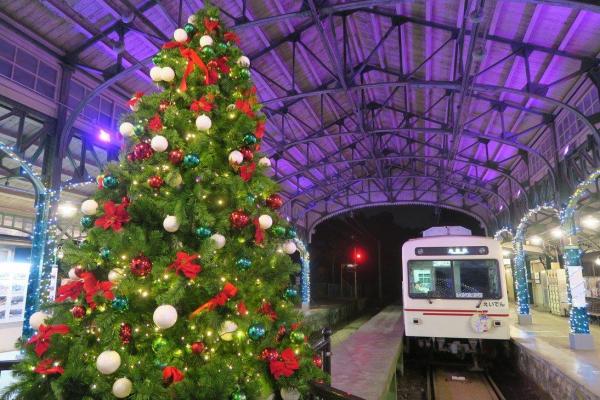 八瀬比叡山口駅のイルミネーション