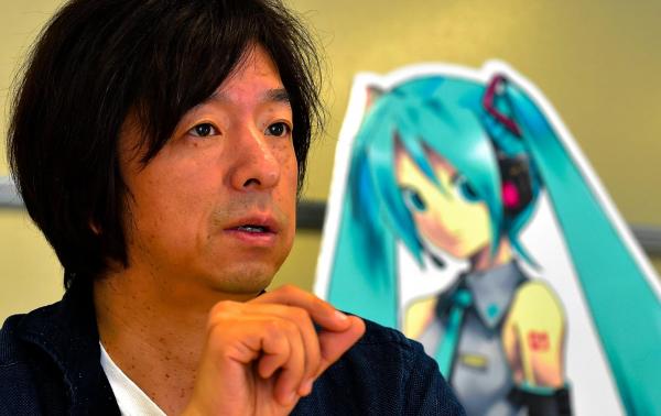 初音ミクの「生みの親」クリプトン・フューチャー・メディアの代表取締役の伊藤博之さん＝2015年11月