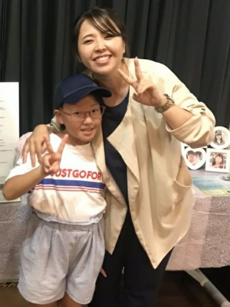 新井舞さんと、次女の優芽ちゃん