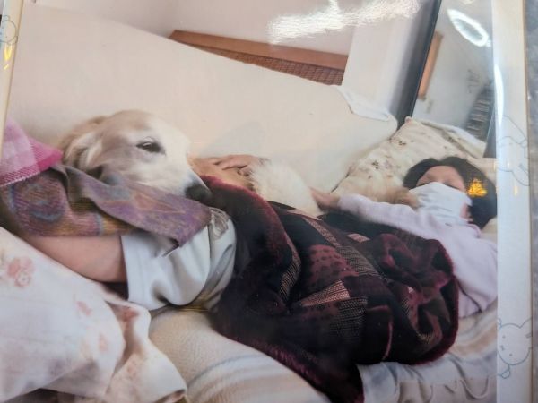 恭子さんに体を預けるはな