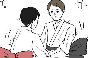 帯じゃなくて〝黒リボン〟　「どうしたら先輩のように…」　の答え
