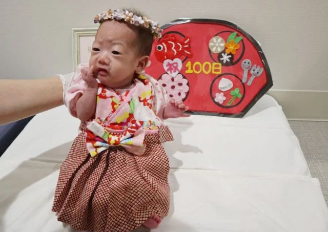 生後100日を迎えた次女の愛乃さん