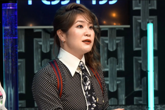「港区のギャラ飲み女王」について語った紅しょうが・稲田美紀／（C）AbemaTV,Inc.