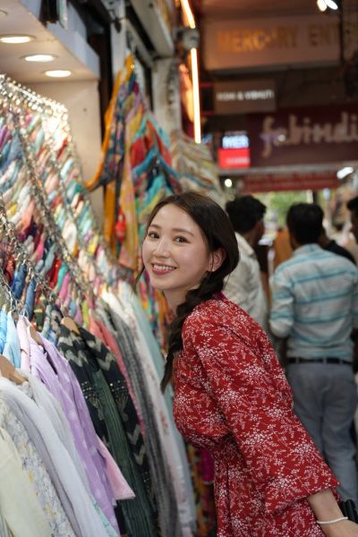 2023年にインドを訪れたあんさん＝本人提供