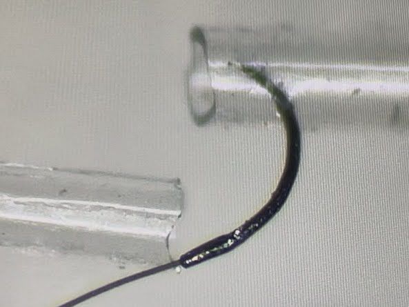 ディスプレーに映された極小の針