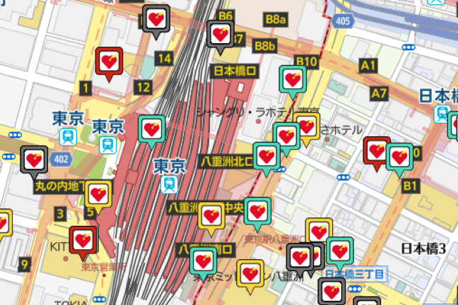 日本救急医療財団の全国AEDマップ