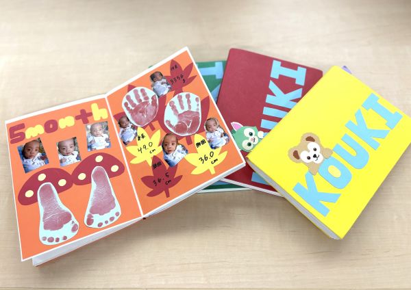 入院中、病院がこうきさんの成長をつづるノートを作ってくれました
