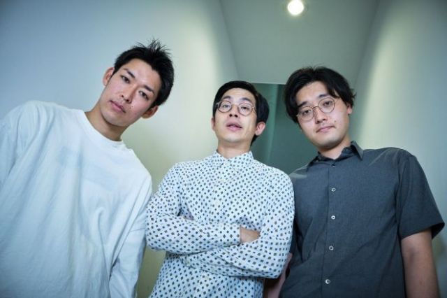 （写真左から）青色1号の上村典弘さん、榎本淳さん、仮屋想さん＝スギゾー撮影